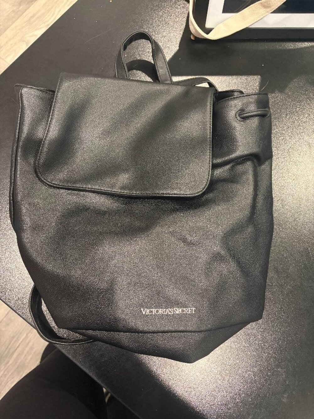 Victoria's Secret Backpack Solid Black No Pockets*